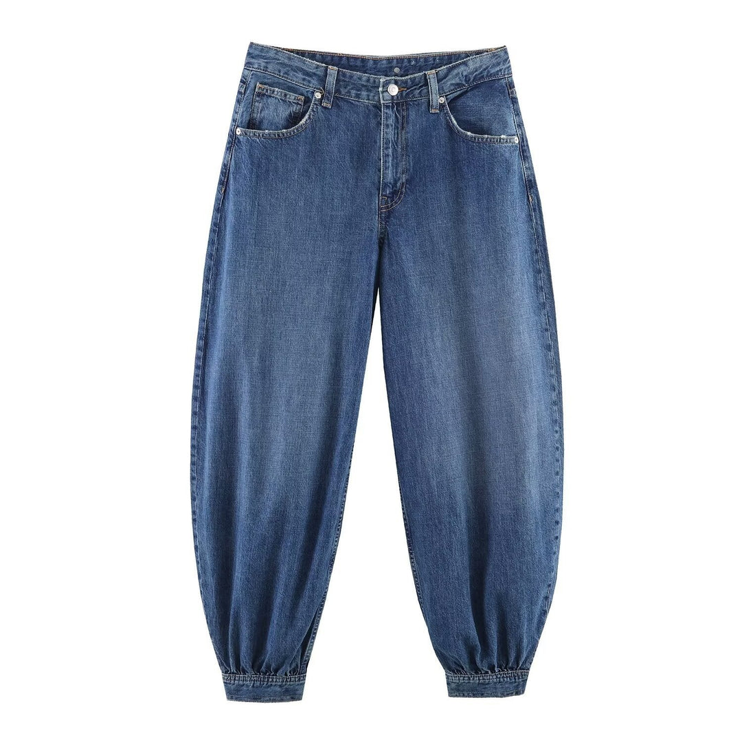 Damen Tapered Jeans mit elastischem Bündchen und bequemer Passform Drune