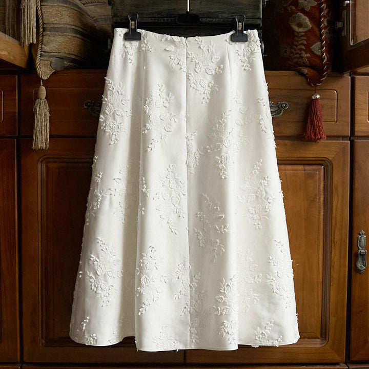 Damen Eleganter Maxirock mit floralem Muster Drune