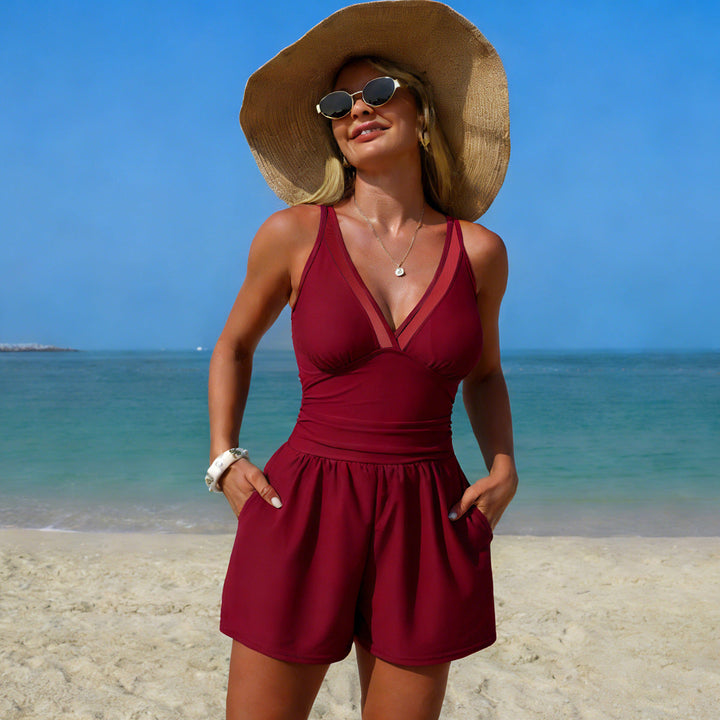 Damen Aktueller Bademode Jumpsuit Drune
