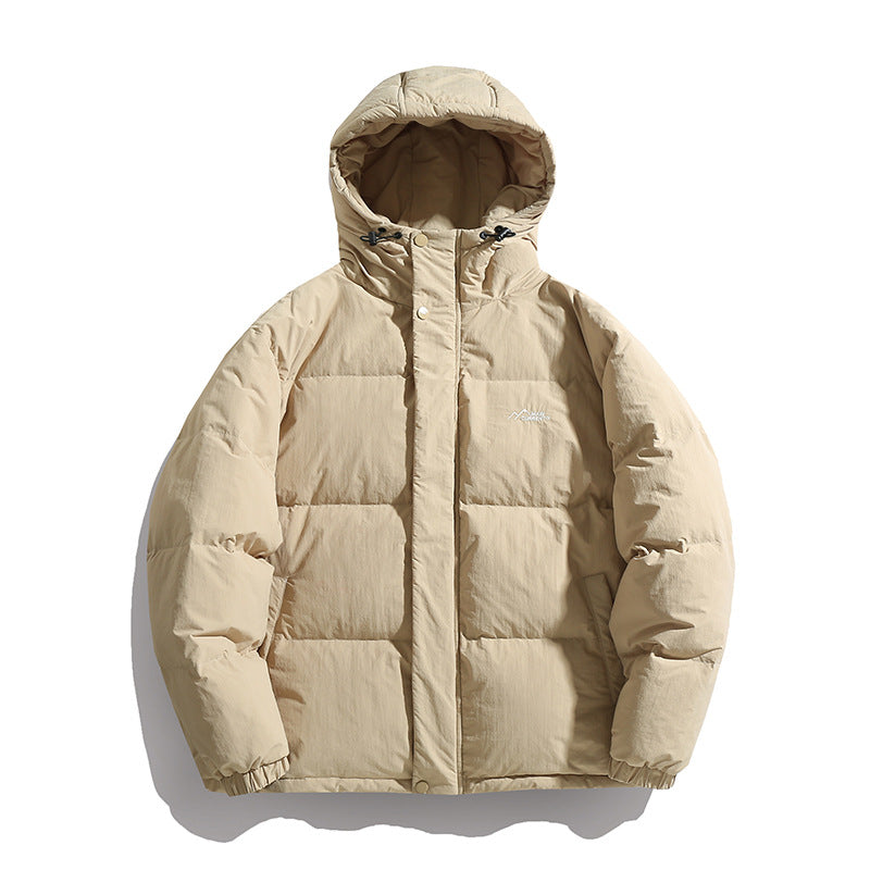 Unisex Wattierte Kapuzensteppjacke im Boxy Schnitt mit Thermofüllung und winddichter Hülle Drune