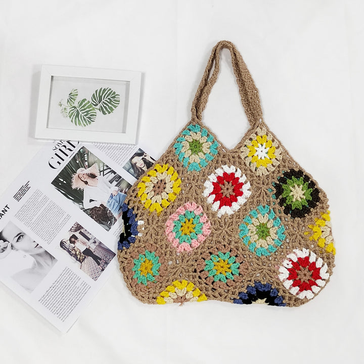 Damen Handgefertigte Häkel-Shopper-Tasche Drune