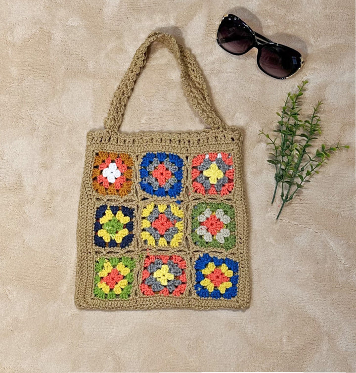 Damen Handgefertigte Häkel-Tasche Drune