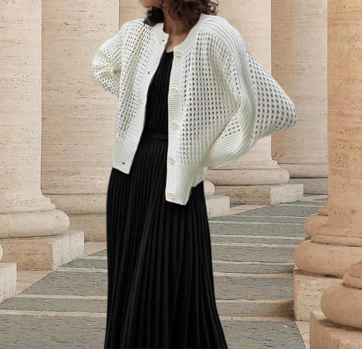 Damen luftiger Strick-Cardigan mit einzigartiger Maschenstruktur Drune