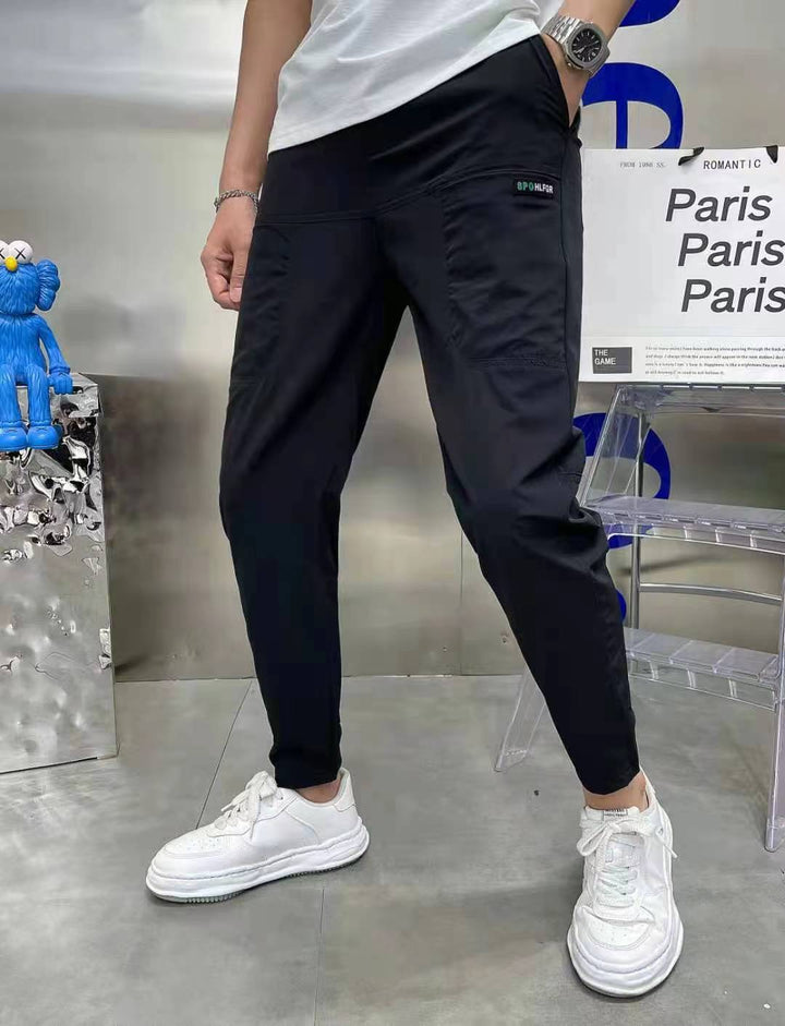 Herren nan sportive Cargojoggerhose mit elastischem Bund, Kordelzug und konischem Beinabschluss Drune