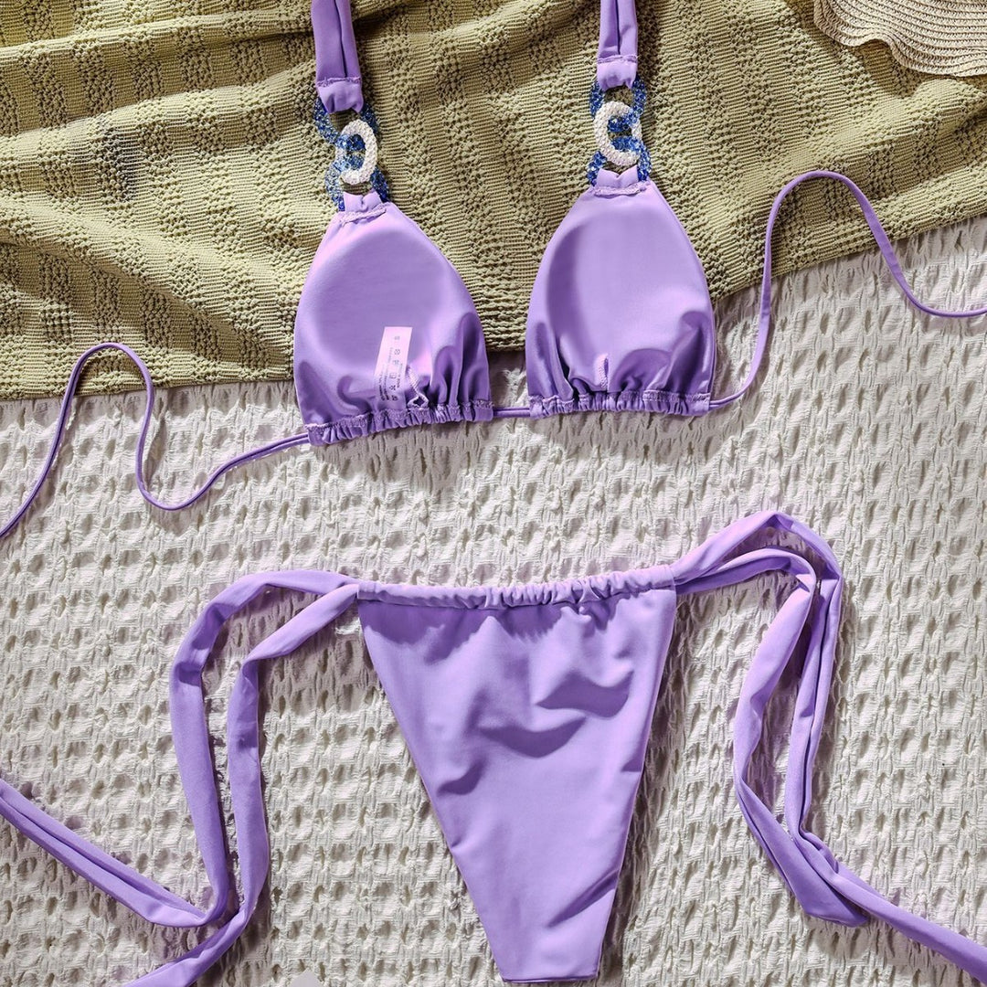 Damen Triangel-Bikini mit modischen Applikationen Drune