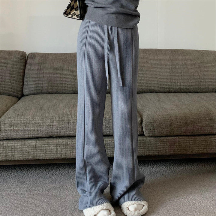Damen Plisseehose mit hoher Taille und regulierbarem Bund Drune