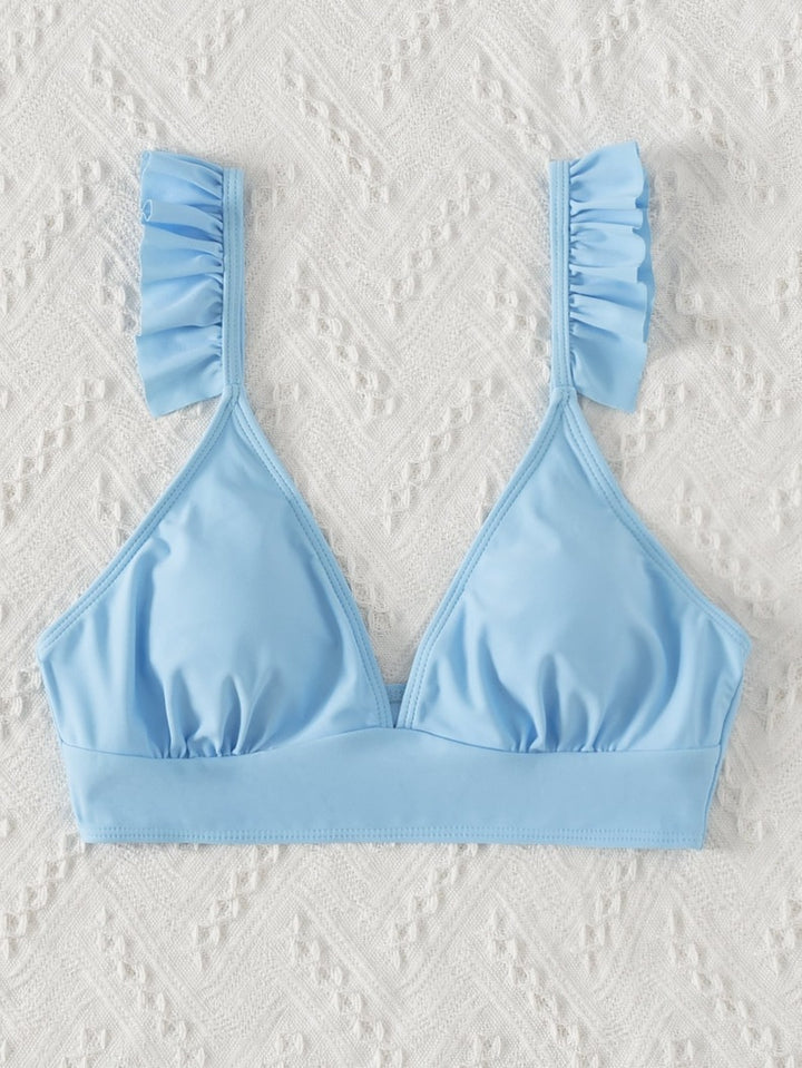 Damen Triangel-Bikinioberteil mit Rüschen Drune