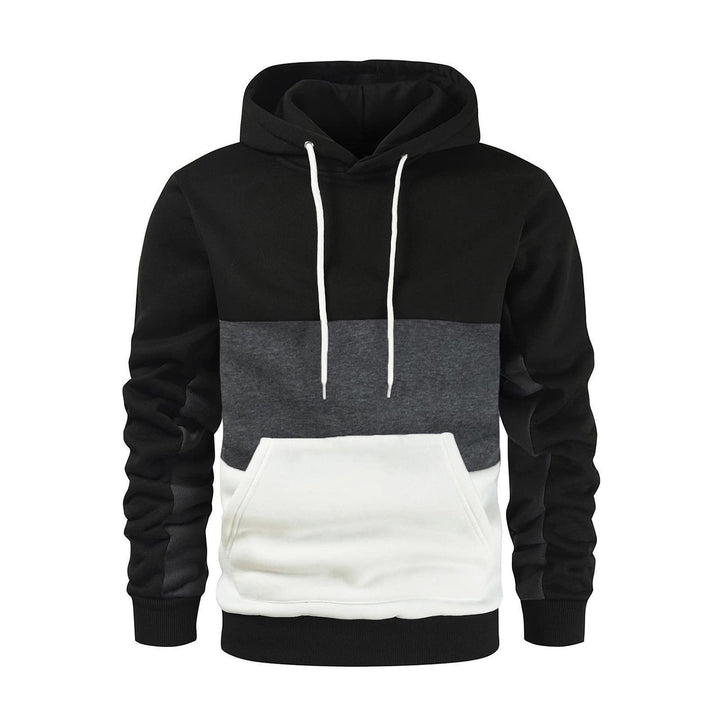 Unisex nan Kapuzenpullover mit Kordelzug, Kängurutasche und Farbblockdesign aus weichem Fleece Drune