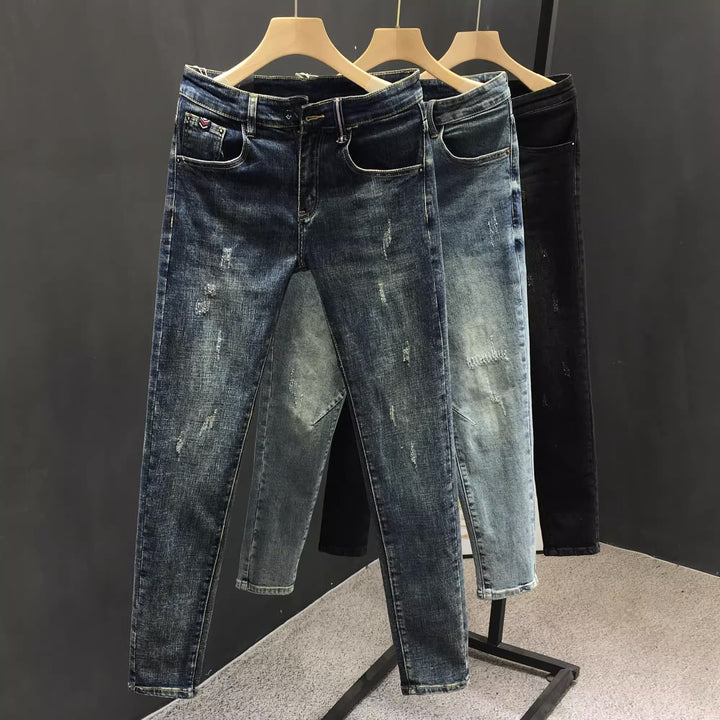 Herren Skinny Jeans mit distressed Details und modernem Schnitt Drune