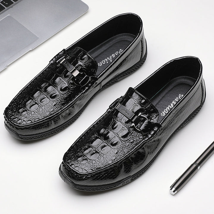 Herren Elegante Mokassins mit Schnalle Drune