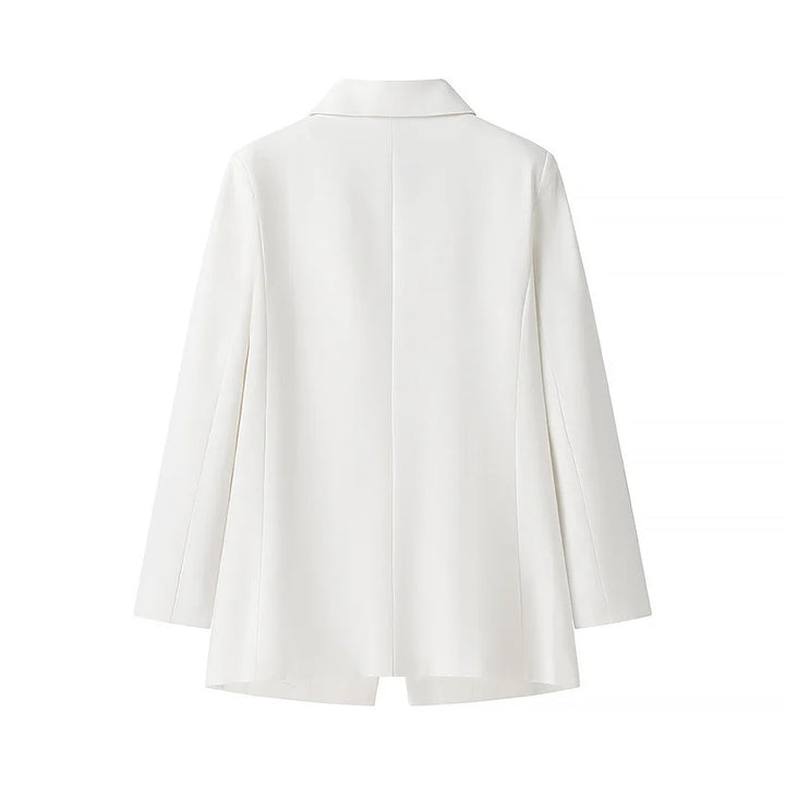 Damen nan unstrukturierter Longblazer mit fallendem Revers, leichter Stretchqualität und Pattentaschen Drune
