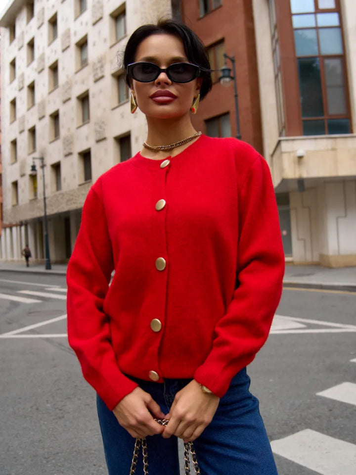 Damen Glamouröser Strickcardigan Drune