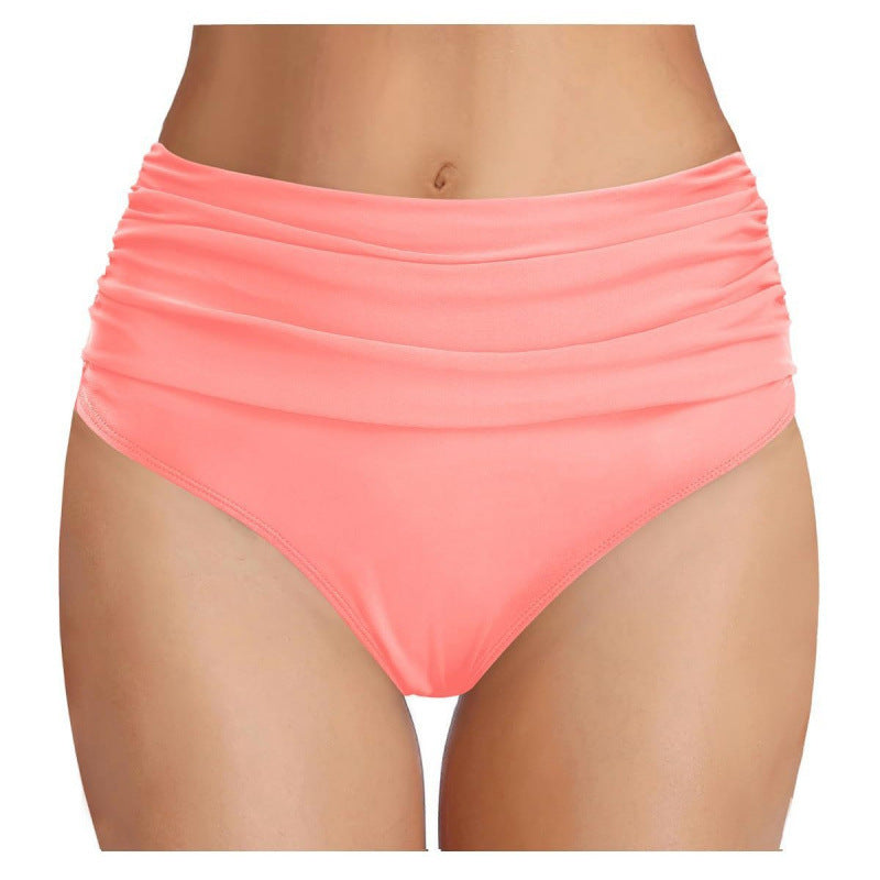 Damen Hochgeschnittene Bikinihose mit eleganter Raffung Drune
