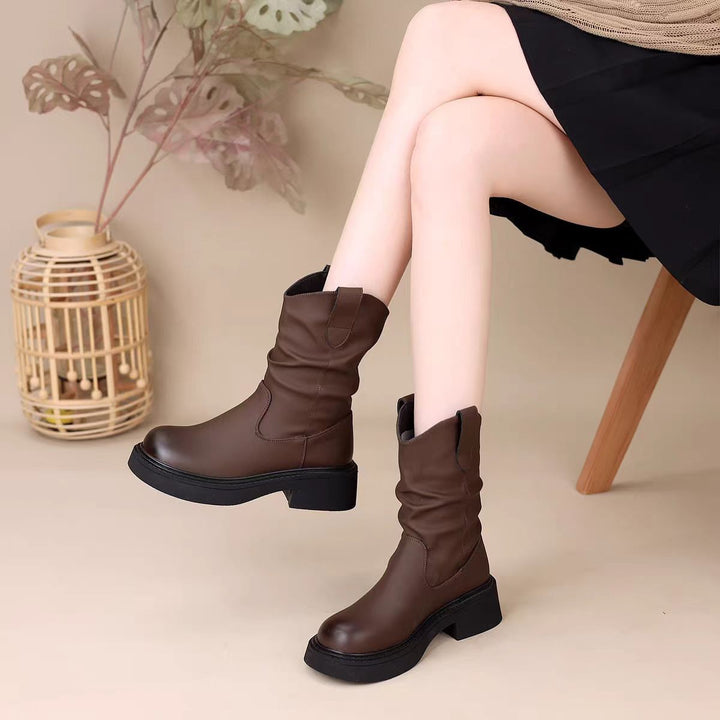 Damen Stilvolle Stiefeletten Drune