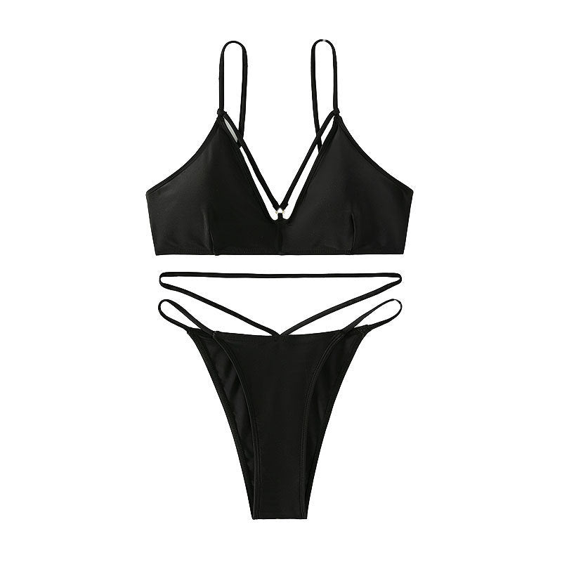 Damen Designreicher Bikini mit angesagtem Cut-Out und verstellbaren Trägern Drune
