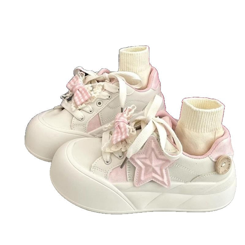 Damen Sneakers aus hochwertigem Leder mit modischem Socken-Design von Drune