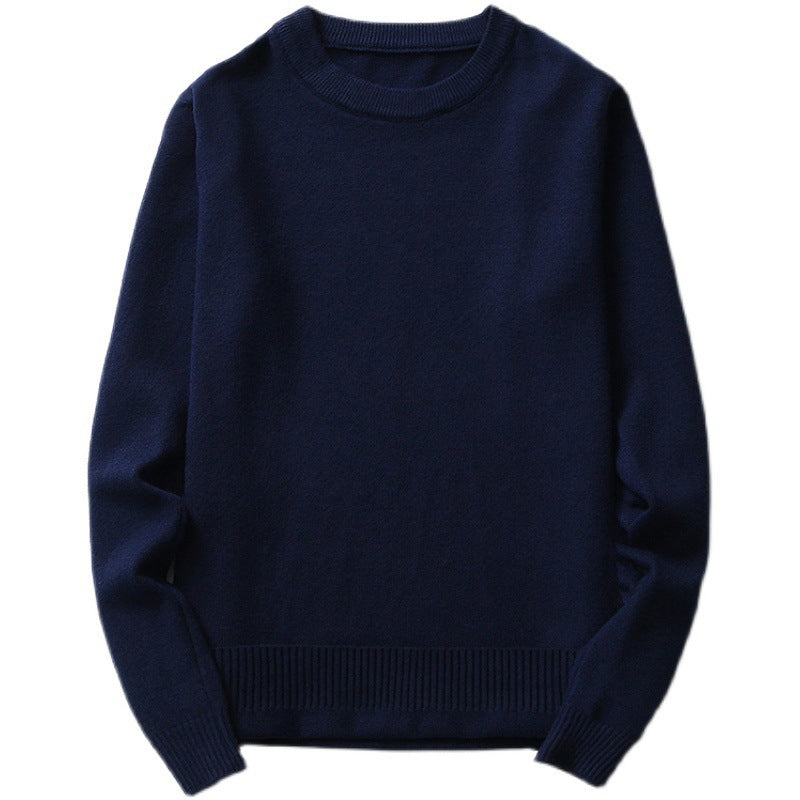 Herren fein gestrickter Pullover aus hochwertiger Baumwolle mit Rundhalsausschnitt Drune
