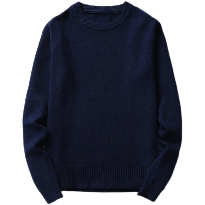 Herren fein gestrickter Pullover aus hochwertiger Baumwolle mit Rundhalsausschnitt Drune