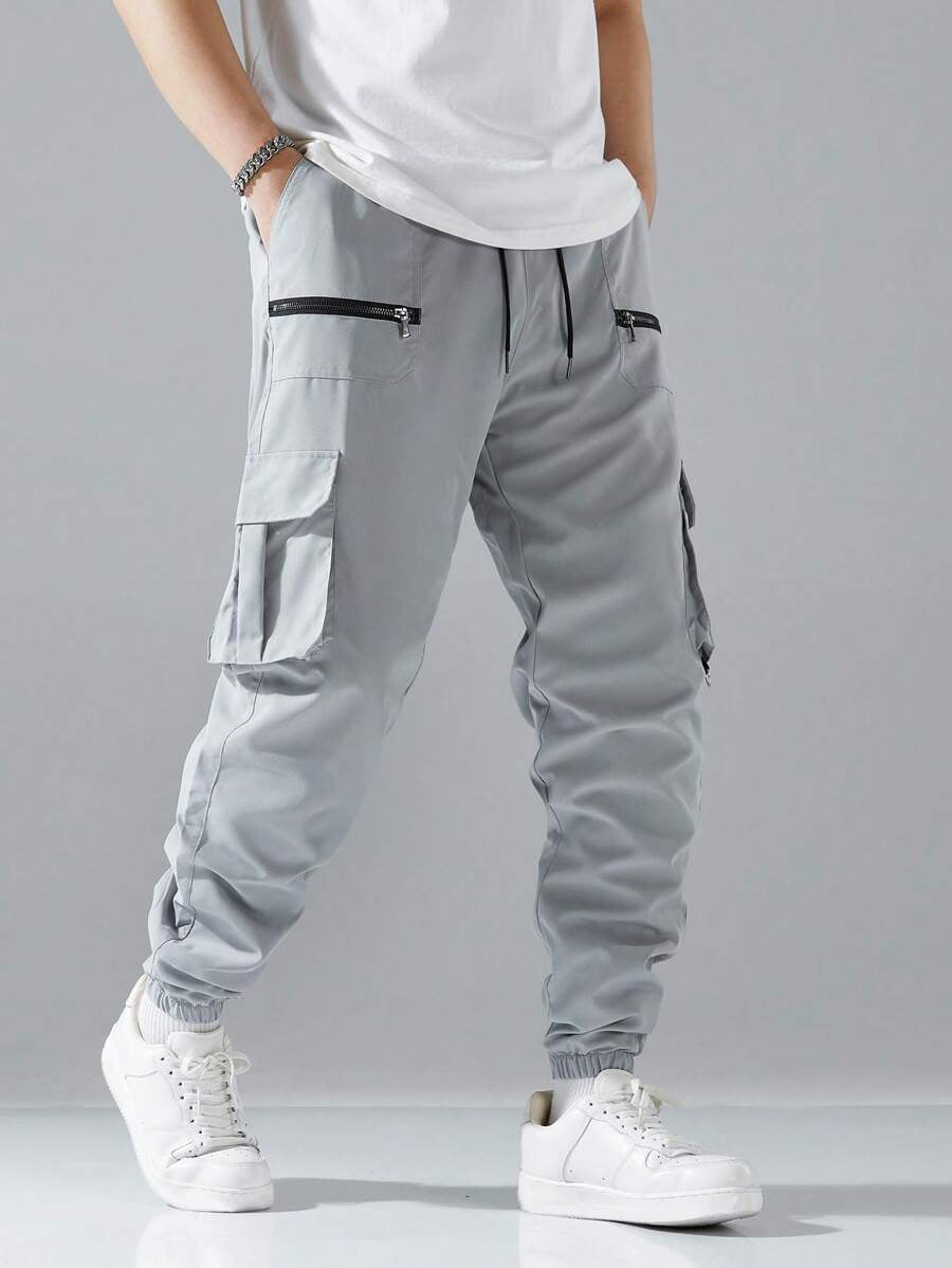 Herren Cargo-Hosen mit modernen Zipper-Taschen Drune
