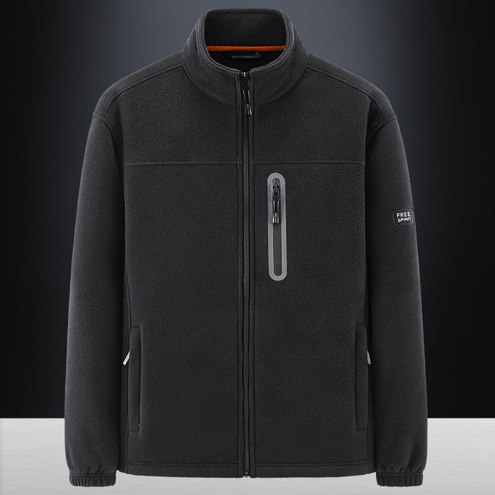 Herren Weiche Fleecejacke mit hohem Kragen Drune