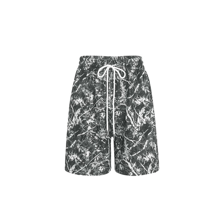 Damen Freizeit-Shorts mit stylischem Camouflage-Muster und elastischem Bund Drune