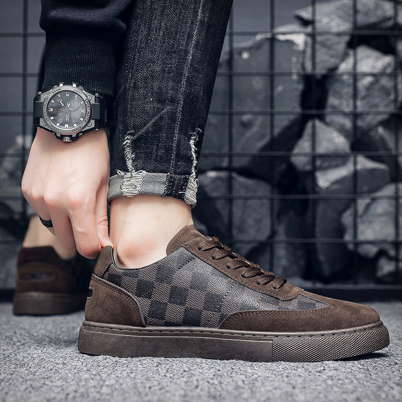 Herren Modische Sneaker mit Karomuster