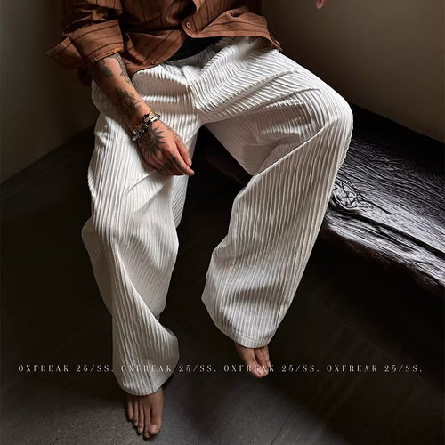 Herren Elegante Streifenhose Drune