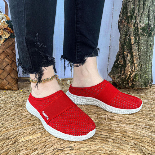 Drune | Orthopädische Slip on Damenschuhe Mit Klettverschluss