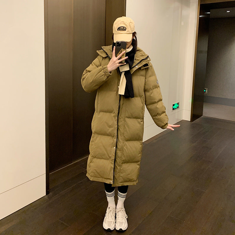 Damen Lange isolierte Winterjacke mit Kapuze und zusätzlichen Innentaschen Drune
