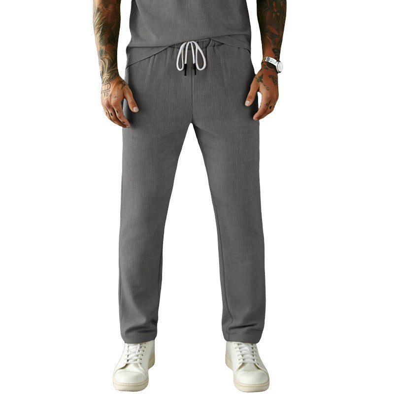 Herren Slim-Fit Jogginghose mit Kordelzug, elastischem Bund und seitlichen Eingrifftaschen Drune