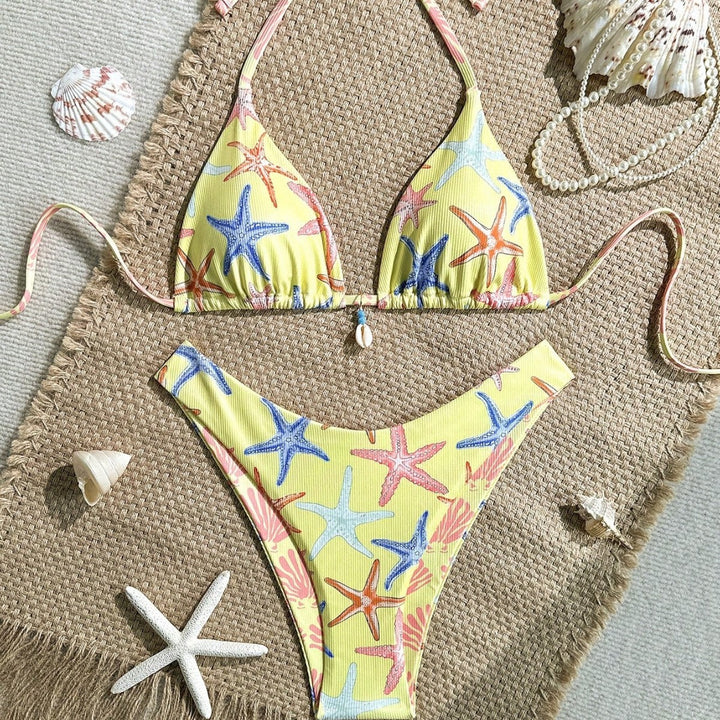 Damen Triangel-Bikini mit maritimem Sternenmuster Drune
