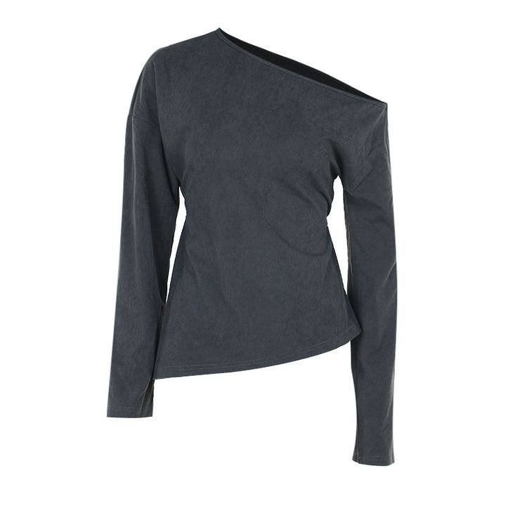Damen asymmetrisches Langarmoberteil Drune