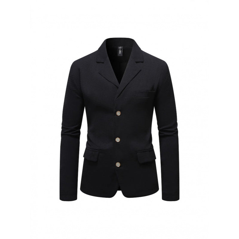 Herren eleganter Blazer mit strukturiertem Design und praktischen Taschen Drune