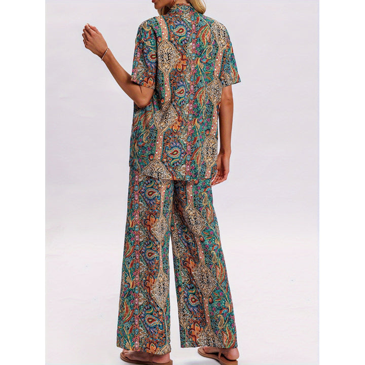 Damen Kurzarm-Overall mit Rüschendetails und Bindegürtel Drune