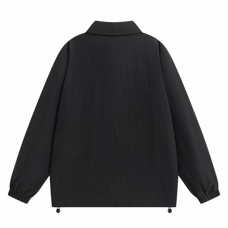 Herren Leichte Zip‑Übergangsjacke mit kontrastierendem Reißverschluss, Tunnelzug und elastischen Bündchen Drune