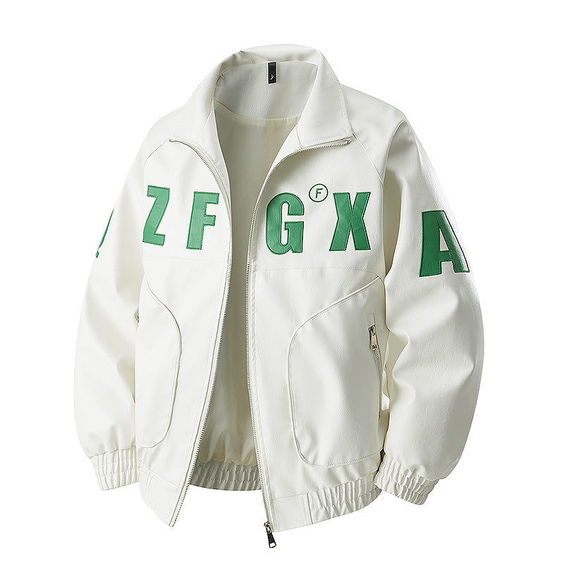 Herren Oversize Bomberjacke im Sportlichen Look mit großen Letter-Applikationen Drune