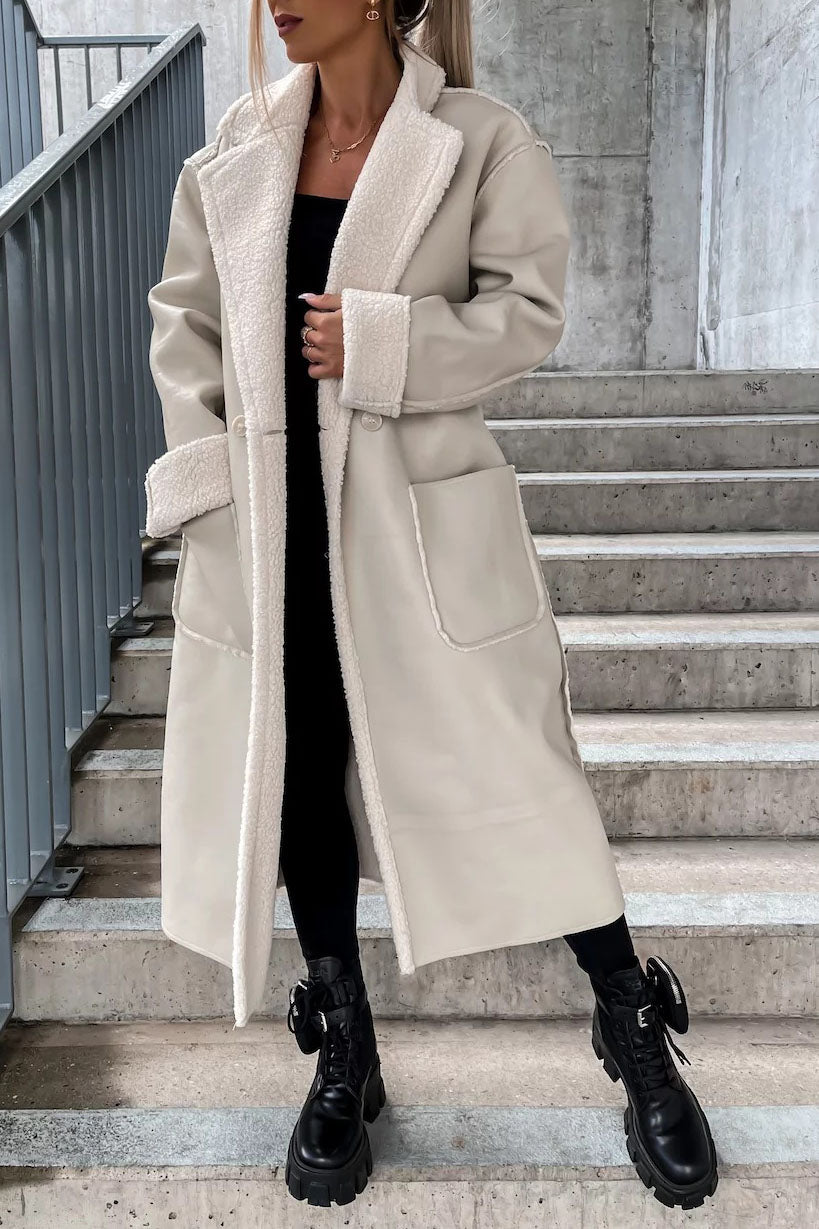 Drune | Lange Linie Fleece Mantel