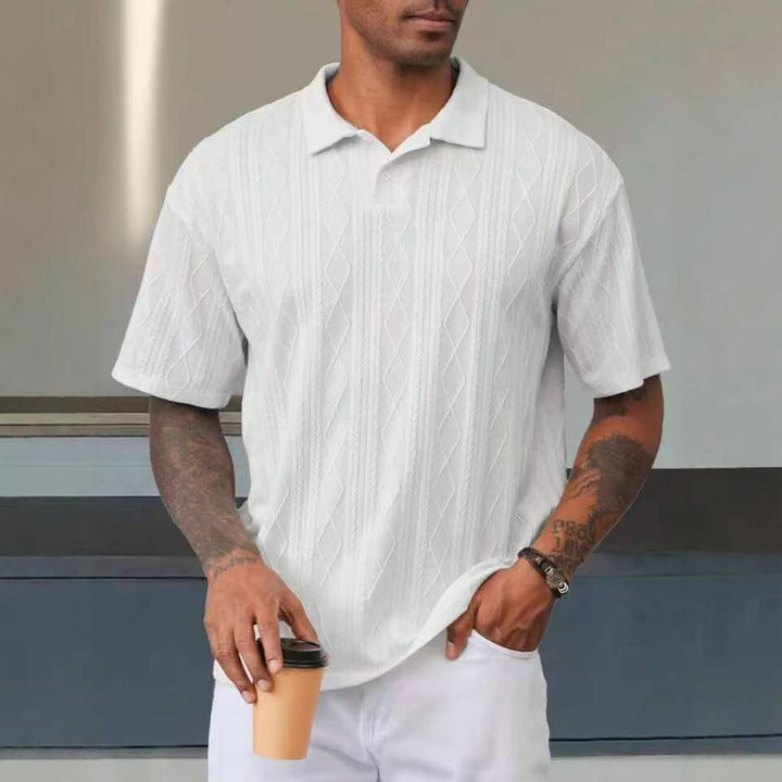Herren Poloshirt mit strukturiertem Design Drune