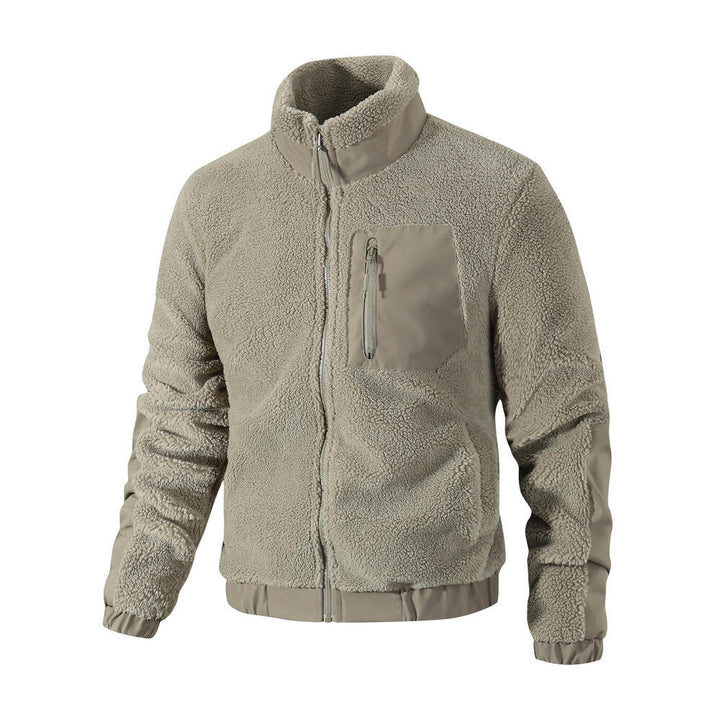 Herren Gemütliche Fleecejacke mit Stehkragen Drune