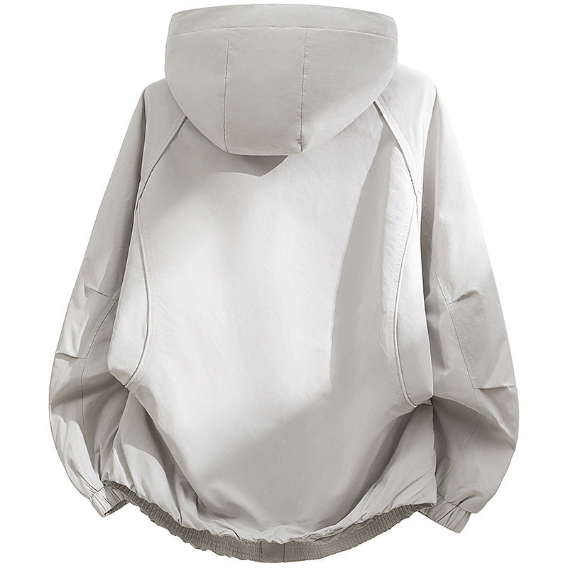 Herren technische Kapuzen-Softshelljacke mit verstellbarer Kapuze und Utility-Taschen Drune