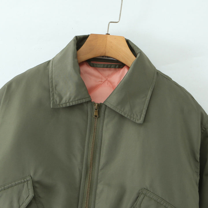 Damen lässige Bomberjacke mit praktischen Taschen Drune