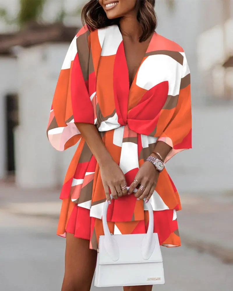 Damen Sommerkleid im lässigen Chiffon-Stil Drune
