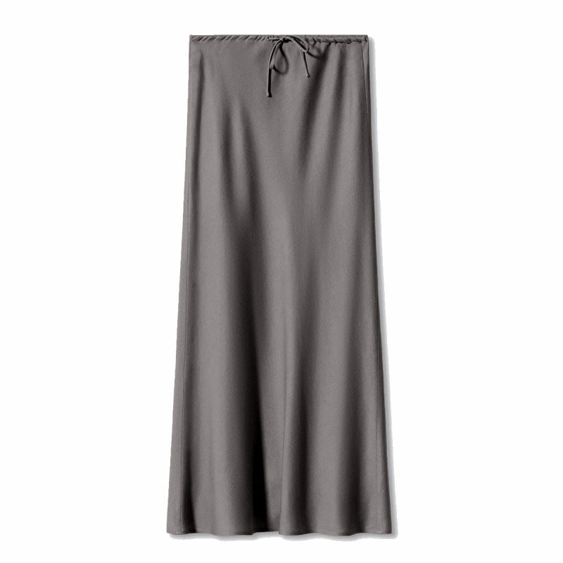 Damen Maxi-Rock mit elastischemBund und seitlicher Bindegurt Drune