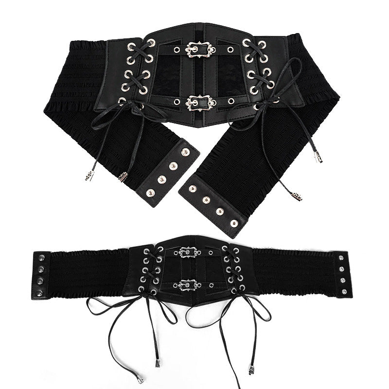 Damen nan schulterfreies Maxikleid mit Volantstufen und weiten Trompetenärmeln Drune