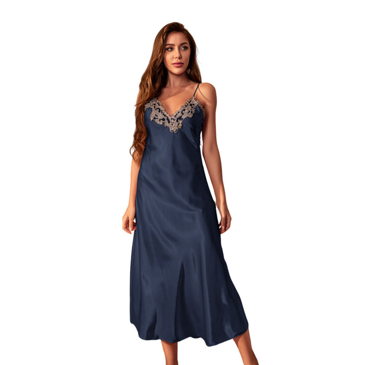Damen Nachtkleid mit extravaganten Spitzenakzenten Drune
