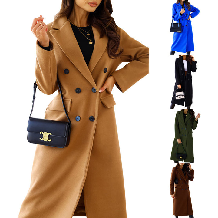 Damen Elegante und modische Wollmantel Drune