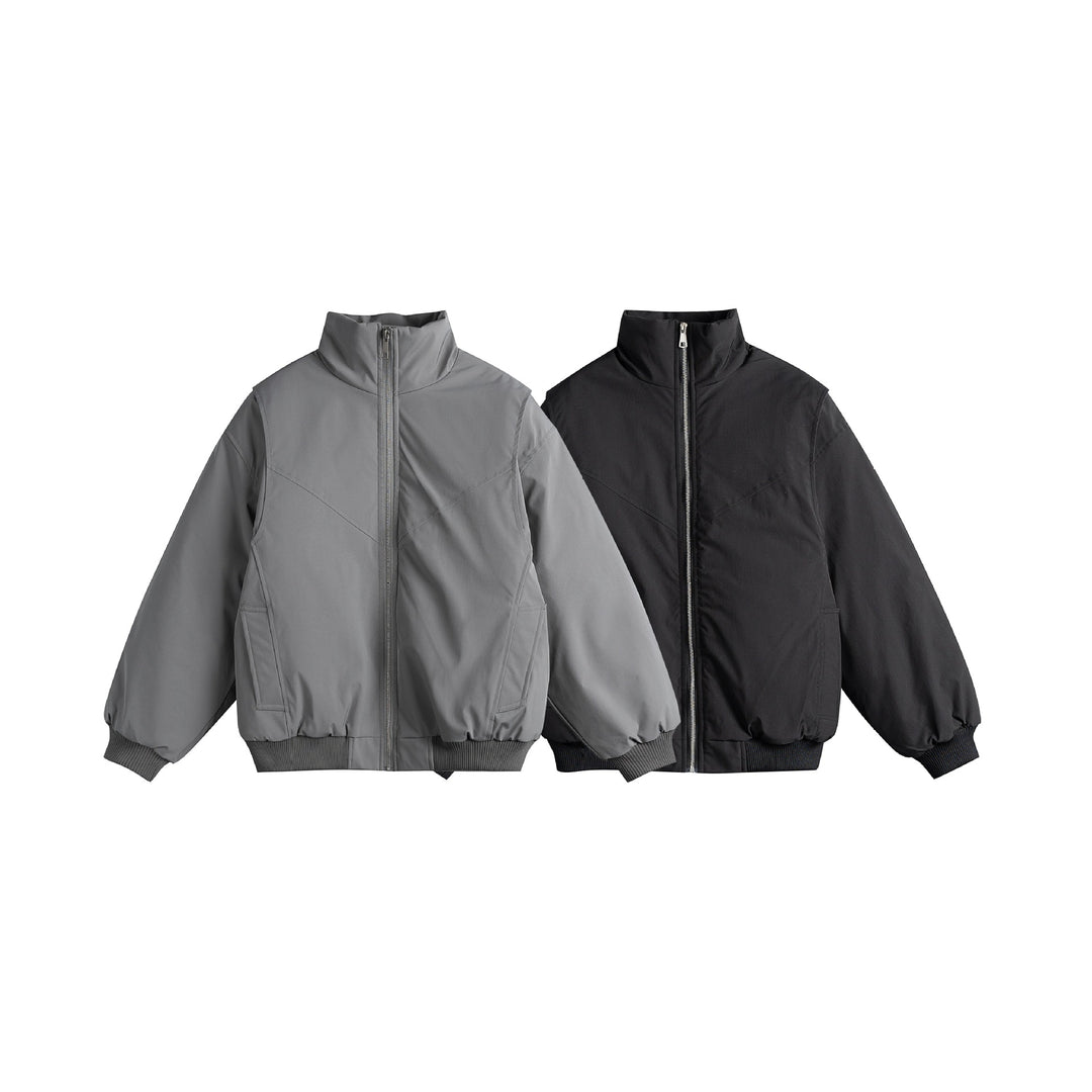 Damen Gefütterte Boxy‑Bomberjacke mit hohem Stehkragen und diagonal gesteppter Optik Drune