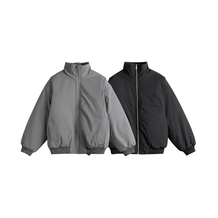 Damen Gefütterte Boxy‑Bomberjacke mit hohem Stehkragen und diagonal gesteppter Optik Drune