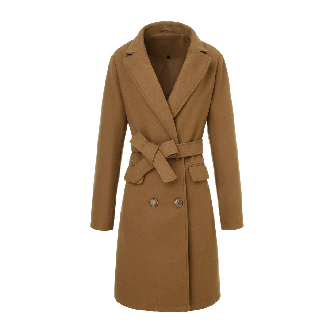 Damen Eleganter und zeitloser Wickelmantel Drune