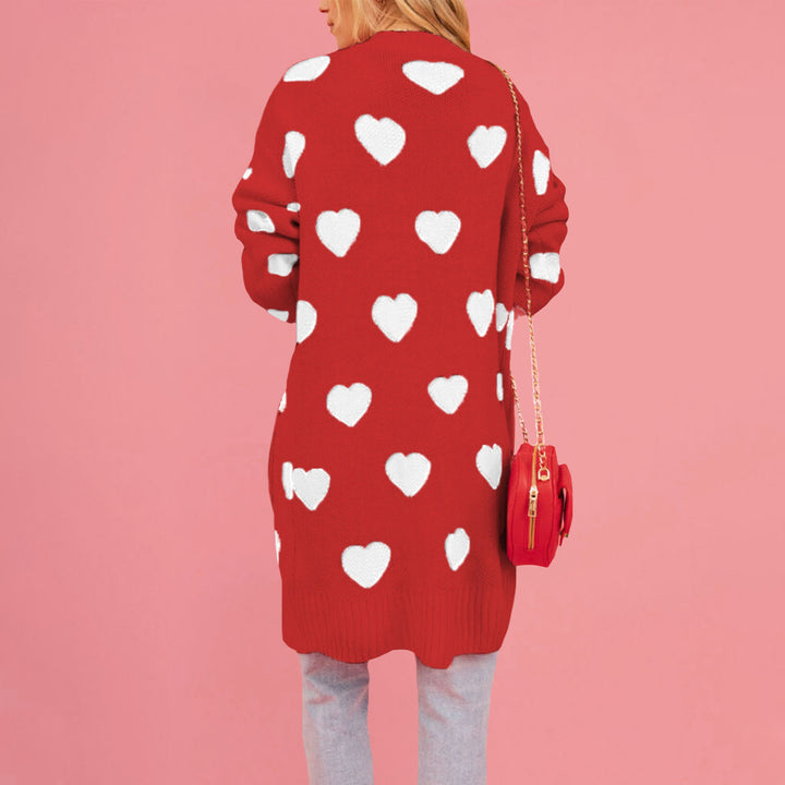 Damen Strickjacke mit Herzen Drune